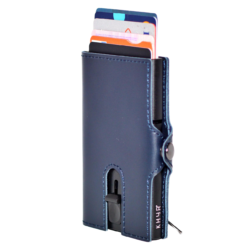 KHYR Aconcagua Blue - Premium Oil Wax Leer met muntenvak - Blauw