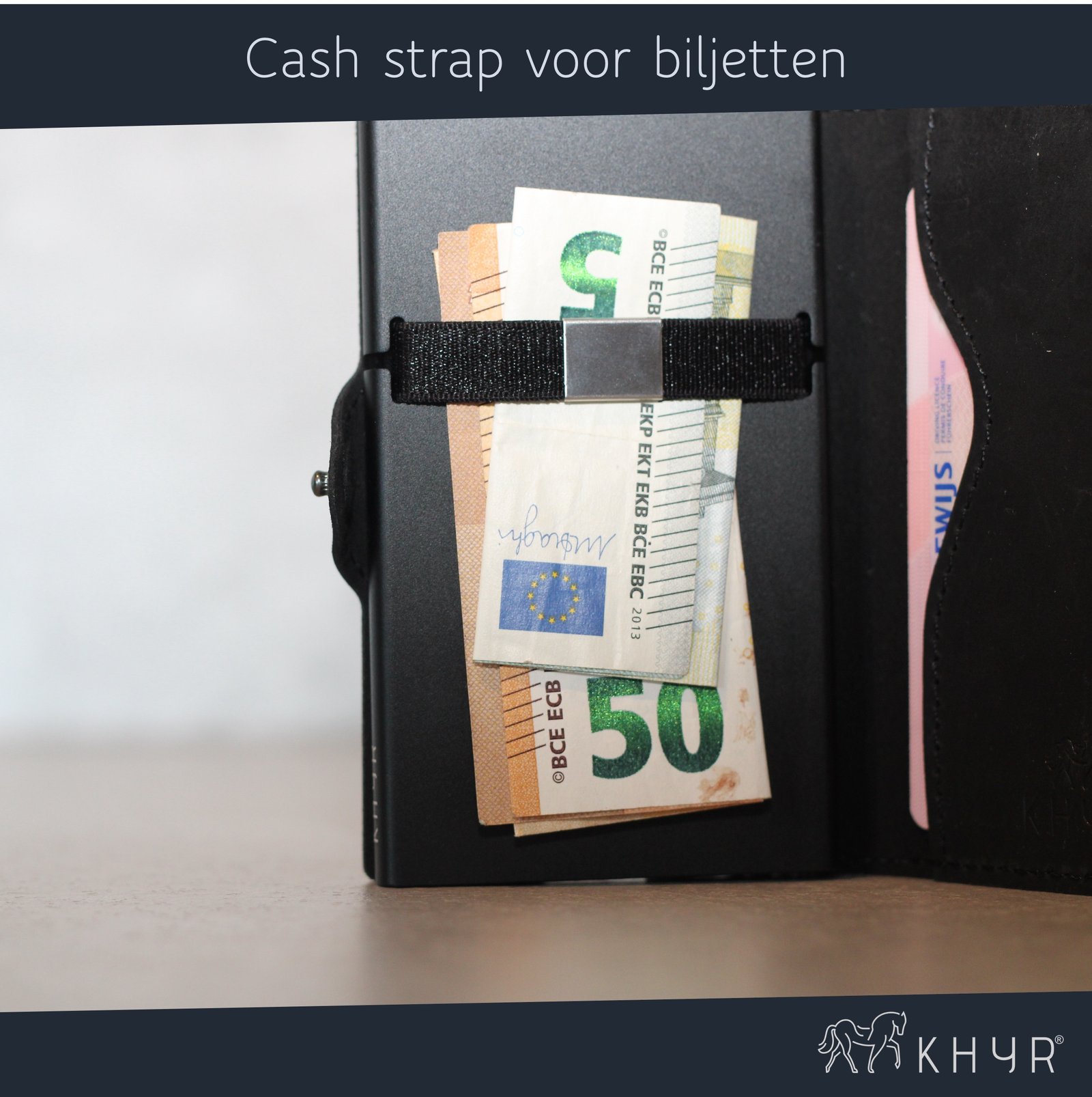 KHYR Aoraki-X Blue - Premium Crazy Horse Leer zonder muntenvak - Blauw - Afbeelding 7