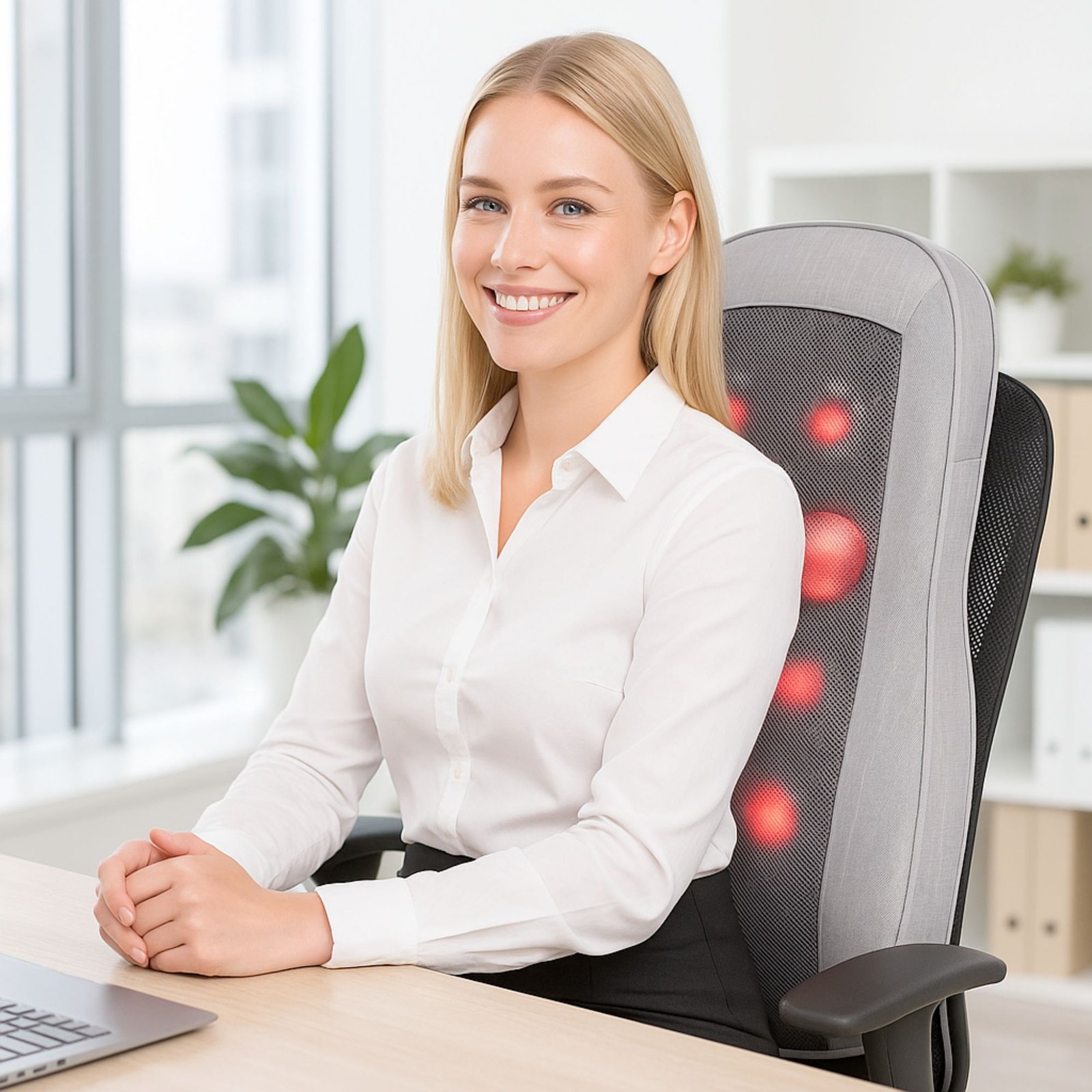 Shiatsu Motion Mode Massagekussen - Rugmassage Apparaat - Op- en neer en Roterende Massagekoppen - Afbeelding 9