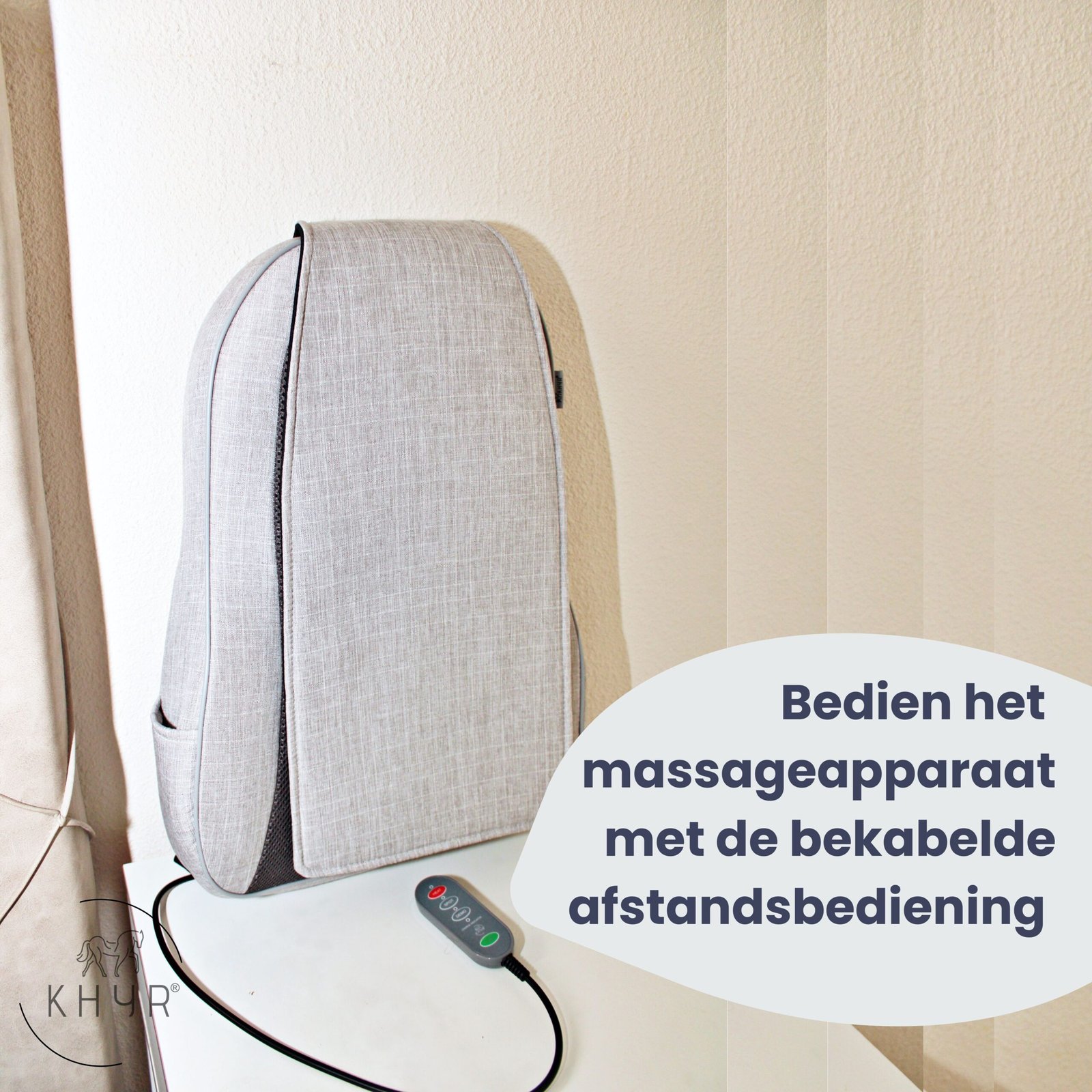 Shiatsu Motion Mode Massagekussen - Rugmassage Apparaat - Op- en neer en Roterende Massagekoppen - Afbeelding 7